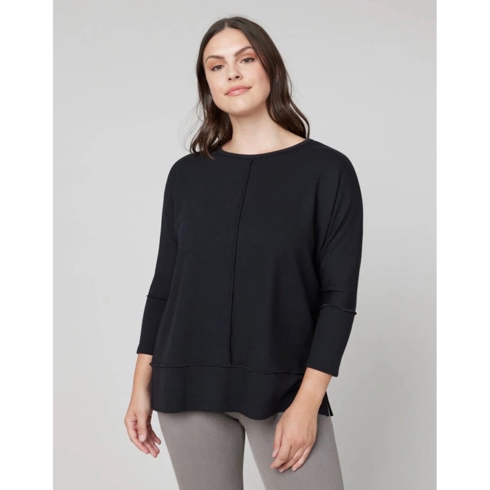 SPANX | Perfect Length Dolman Sleeve Top Womens Medium Black AirEssentials Shirt